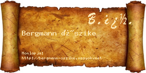 Bergmann Őszike névjegykártya